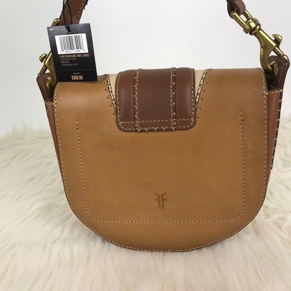 Frye Ilana Color Block Small Saddle Leather Bag - Picture 4 of 8